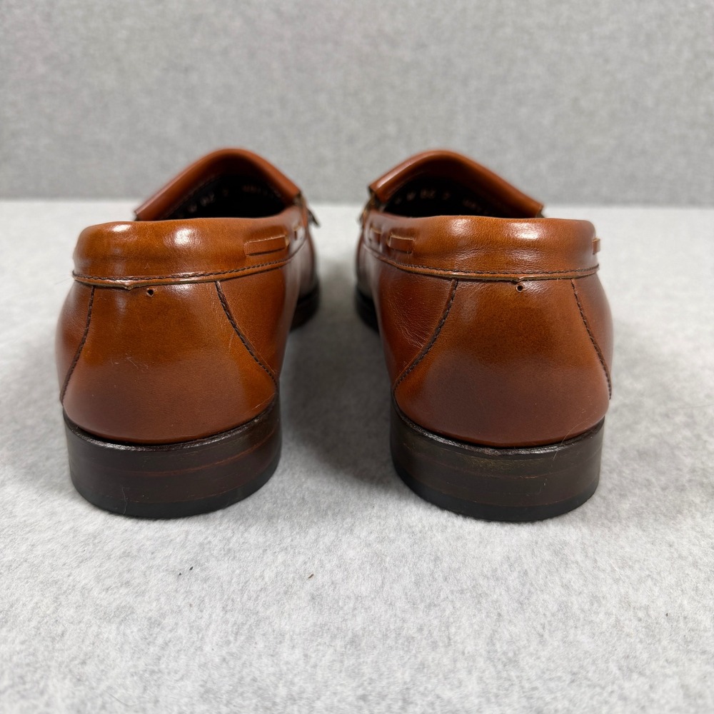 SAS Tassel Loafers Womens 9W Mens 7.5 Brown Leather Kiltie Handsewn Made in USA - Picture 4 of 8